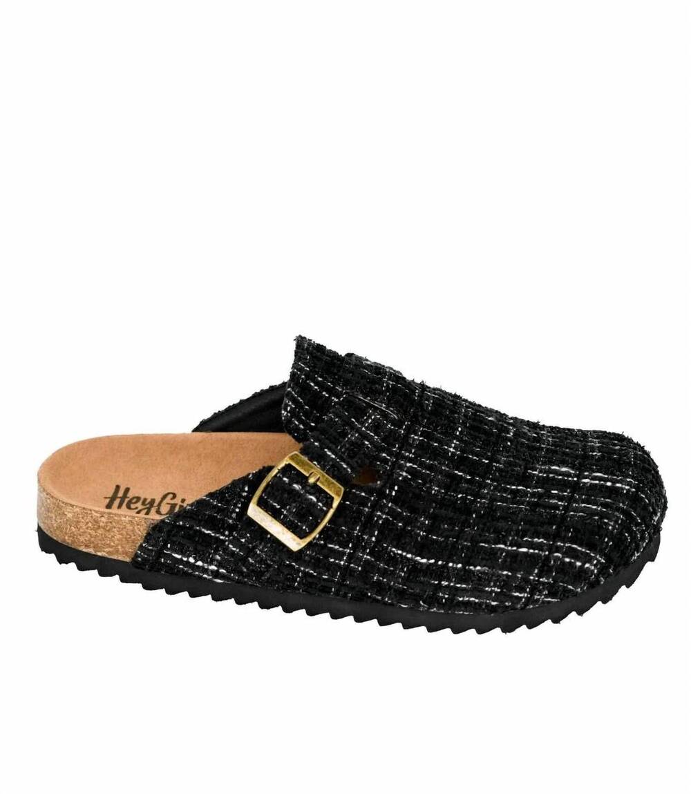 NEW CORKYS FOOTWEAR women's one for the books clog in black / white tweed